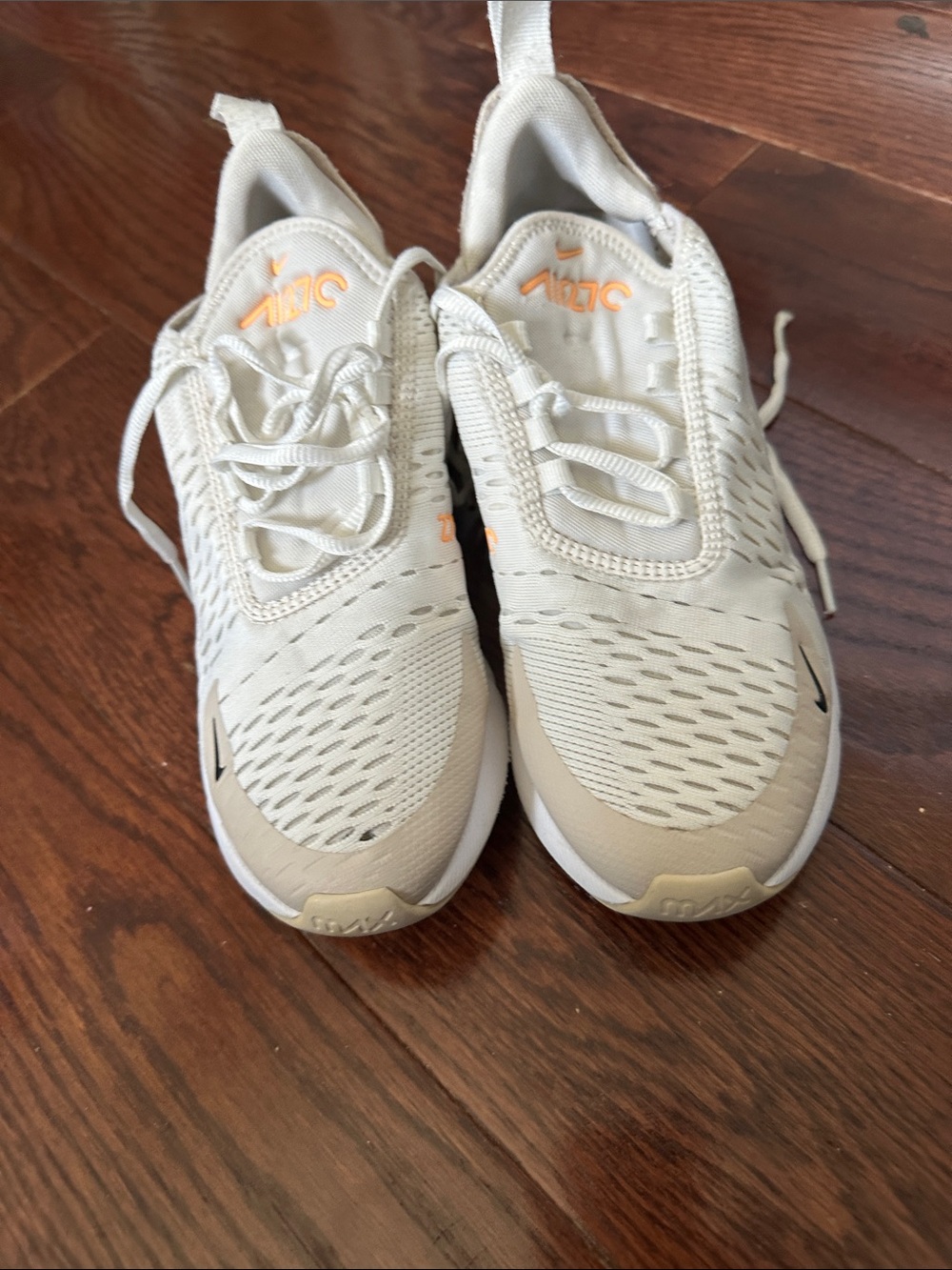 Nike Women's Athletic Sneakers - White with Beige Accents